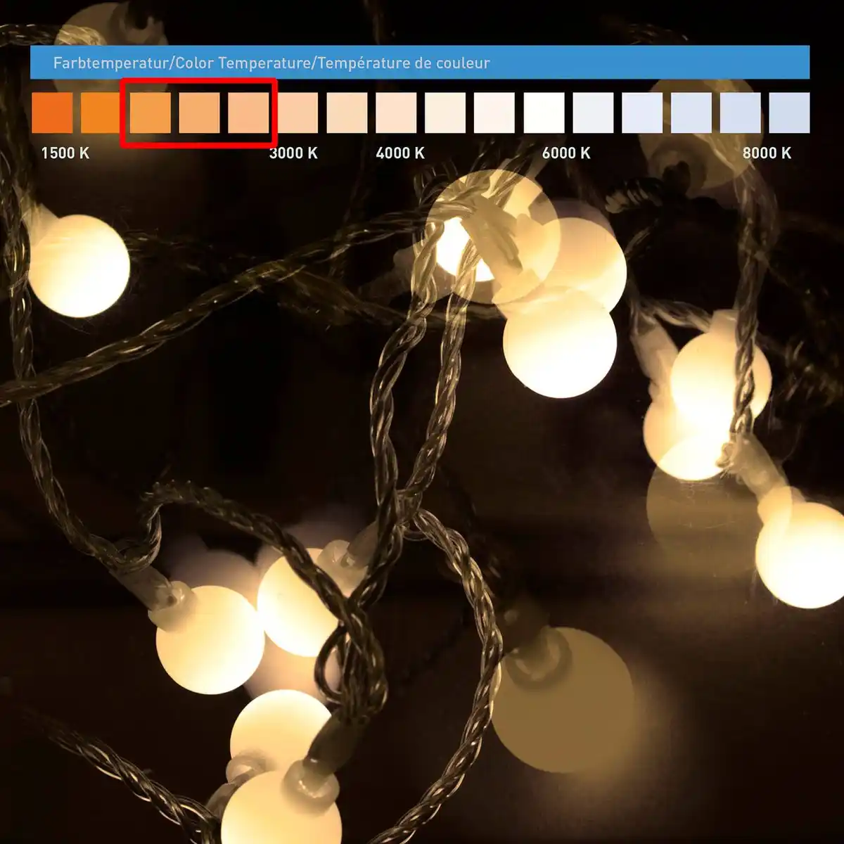Bild 4 von X4-LIFE LED Kugeln Lichterkette warm-weiß