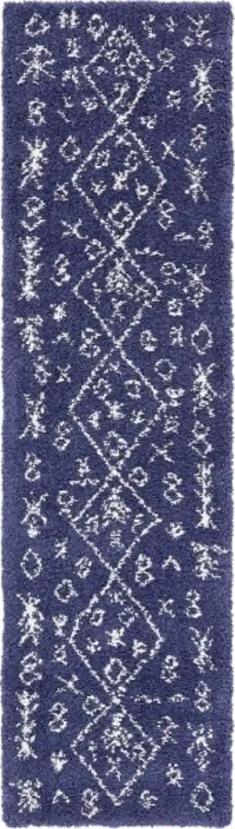 Bild 2 von Teppich "Temara Shag" Läufer Marineblau CA10313