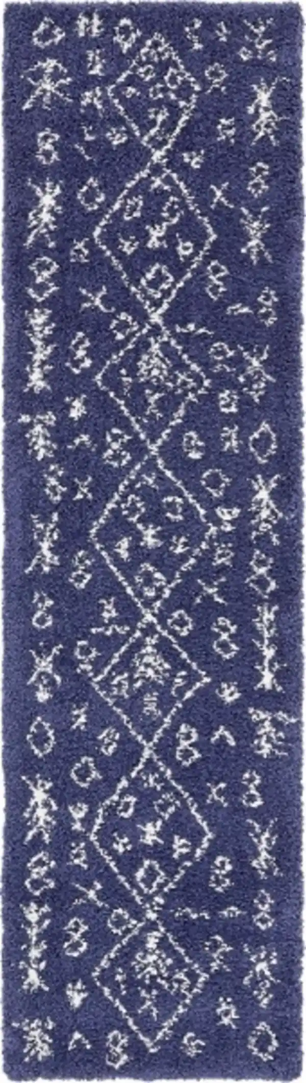 Bild 2 von Teppich "Temara Shag" Läufer Marineblau CA10313