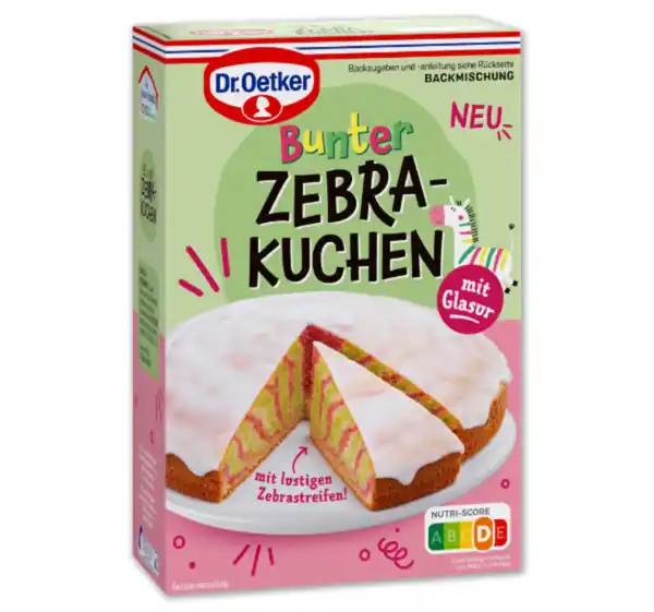 Bild 1 von DR. OETKER Bunter Zebrakuchen*