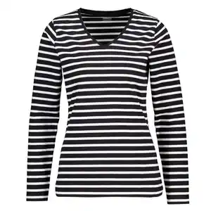 Damen T-Shirt, Weiß/Schwarz, 34