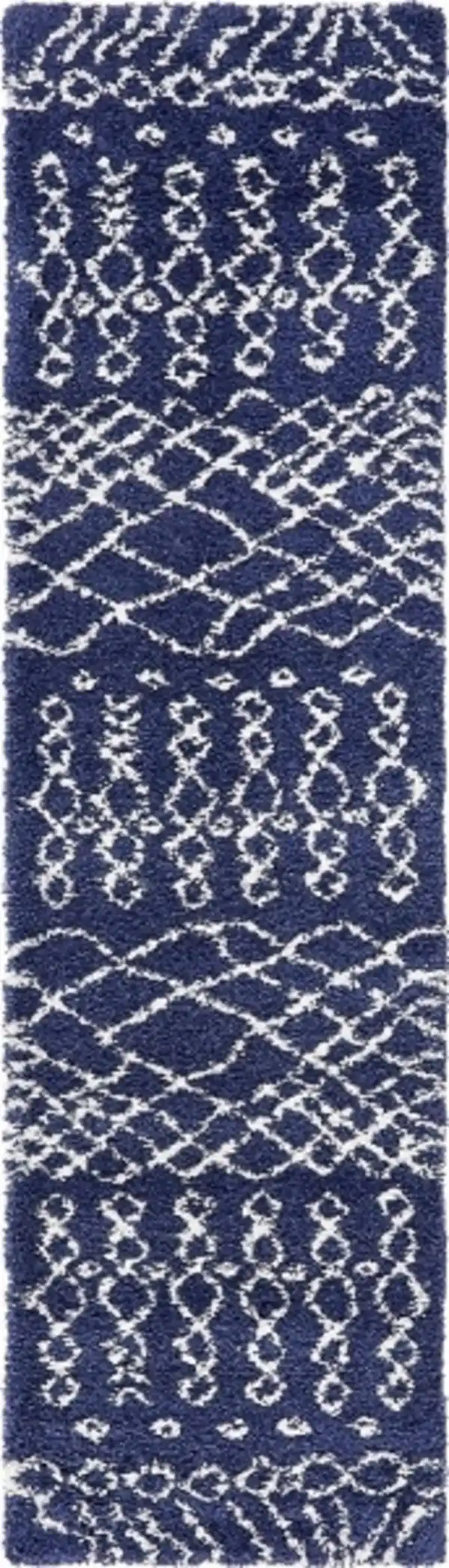 Bild 2 von Teppich "Temara Shag" Läufer Marineblau CA10338