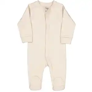 Baby Pyjama Lange Ärmel Strampler mit Füßchen, Sandfarben, 62