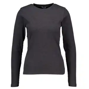 Damen T-Shirt Lange Ärmel Rundhals, Anthrazit, 38