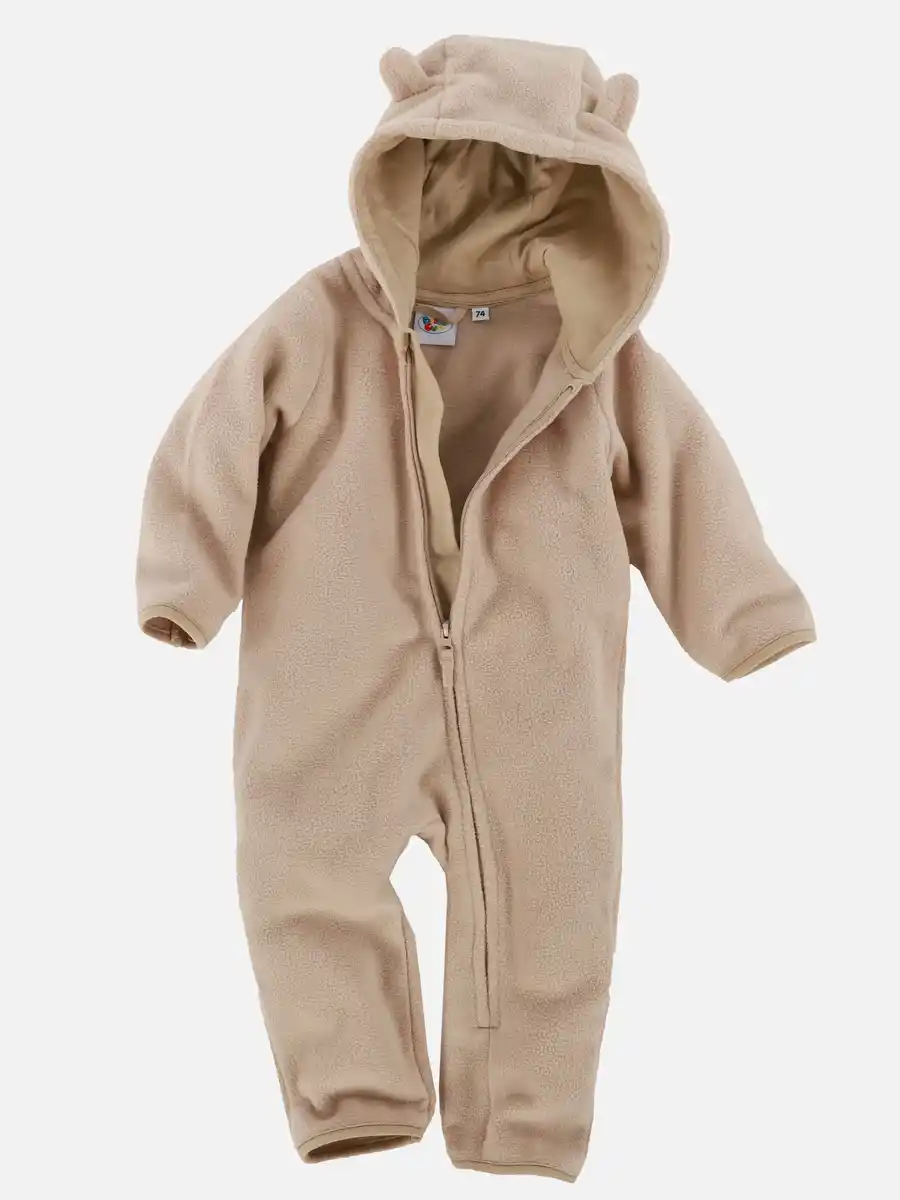 Bild 2 von Baby Overall mit Kapuze Beige