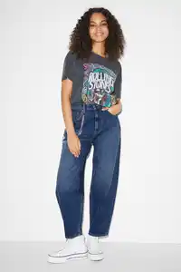 C&A CLOCKHOUSE-Balloon Jeans-High Waist, Blau, Größe: 44