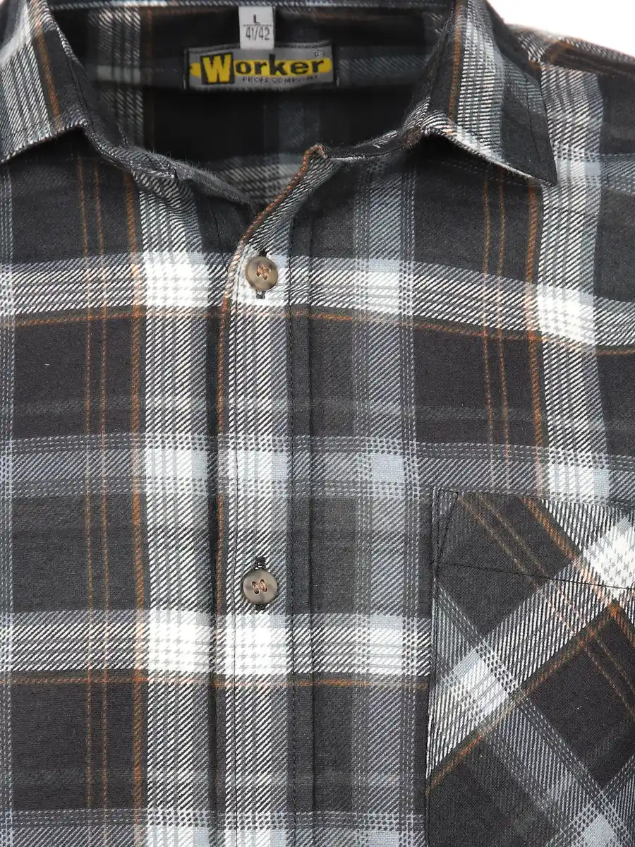 Bild 3 von Herren Flanellhemd Schwarz