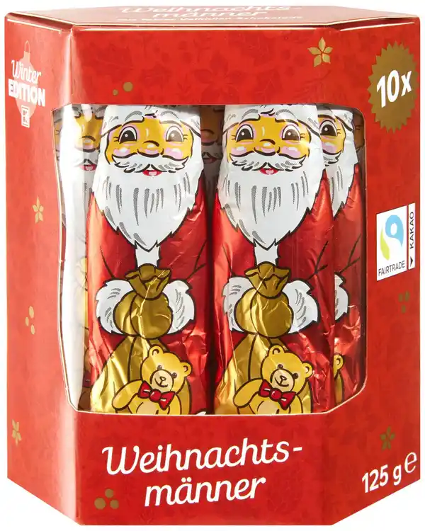 Bild 1 von K-WINTER EDITION Weihnachtsmänner, 10 St. = 125-g-Packg.