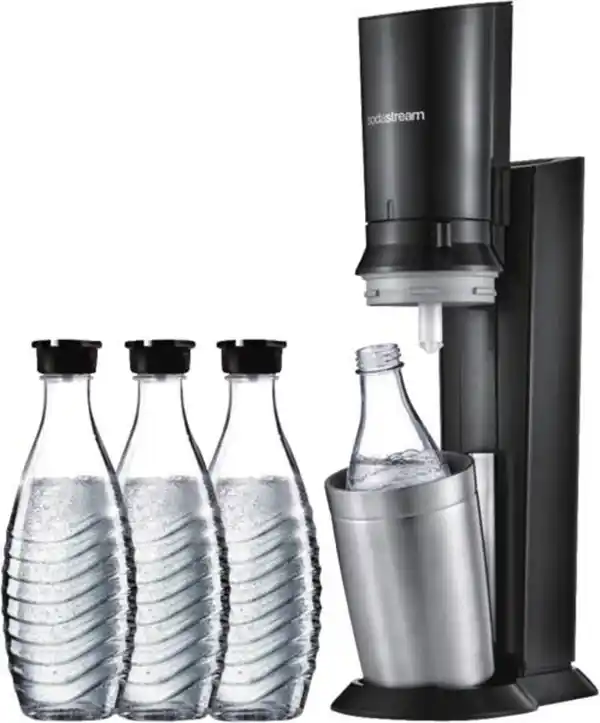 Bild 1 von Sodastream CRYSTAL 3.0 Wassersprudler titan, Vorteilspack (3x Glaskar.