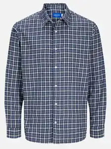 Jack&Jones JORJOSHUA FLANNEL CHE Hemd Blau