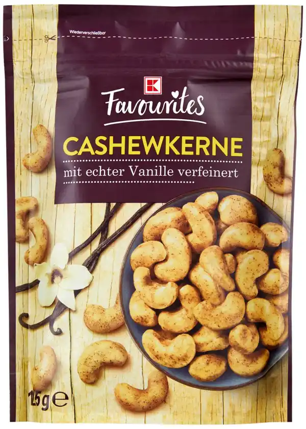 Bild 1 von K-FAVOURITES Cashewkerne mit Vanille, 125-g-Packg.