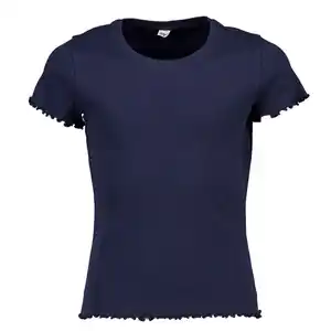 Mädchen-T-Shirt Kurze Ärmel, Navy, 158/164