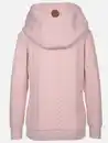 Bild 2 von Damen Sweatshirt mit überlappendem Kragen und Kapuze Rosa