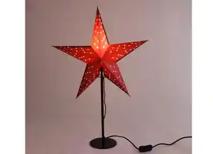 LED-Tischlampe Weihnachtstern 45cm Warmweiß Rot