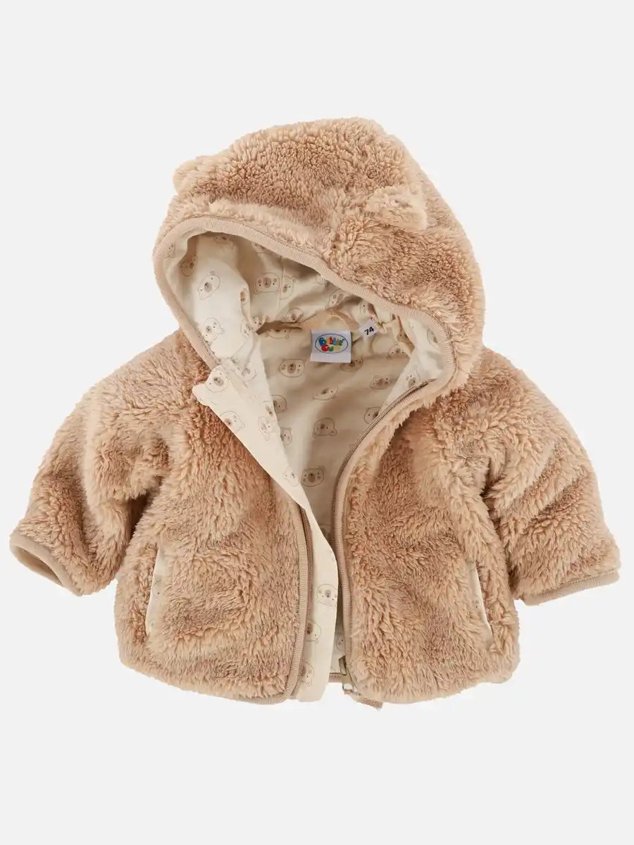 Bild 3 von Baby Kuscheljacke mit Kapuze und angesetzten Öhrchen Beige