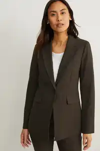 C&A Business-Blazer-Regular Fit-Flex-4 Way Stretch, Braun, Größe: 44