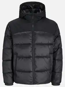 Jack&Jones JJMOON HOOD PUFFER Blousonjacke Schwarz