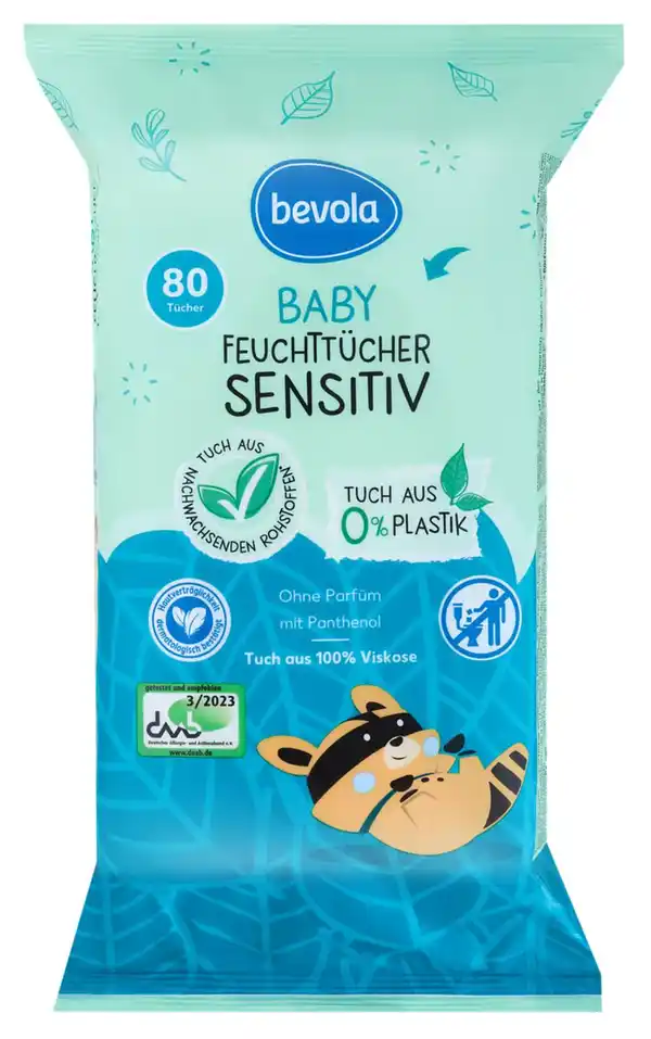 Bild 1 von BEVOLA® BABY Feuchttücher, 80-St.-Packg.