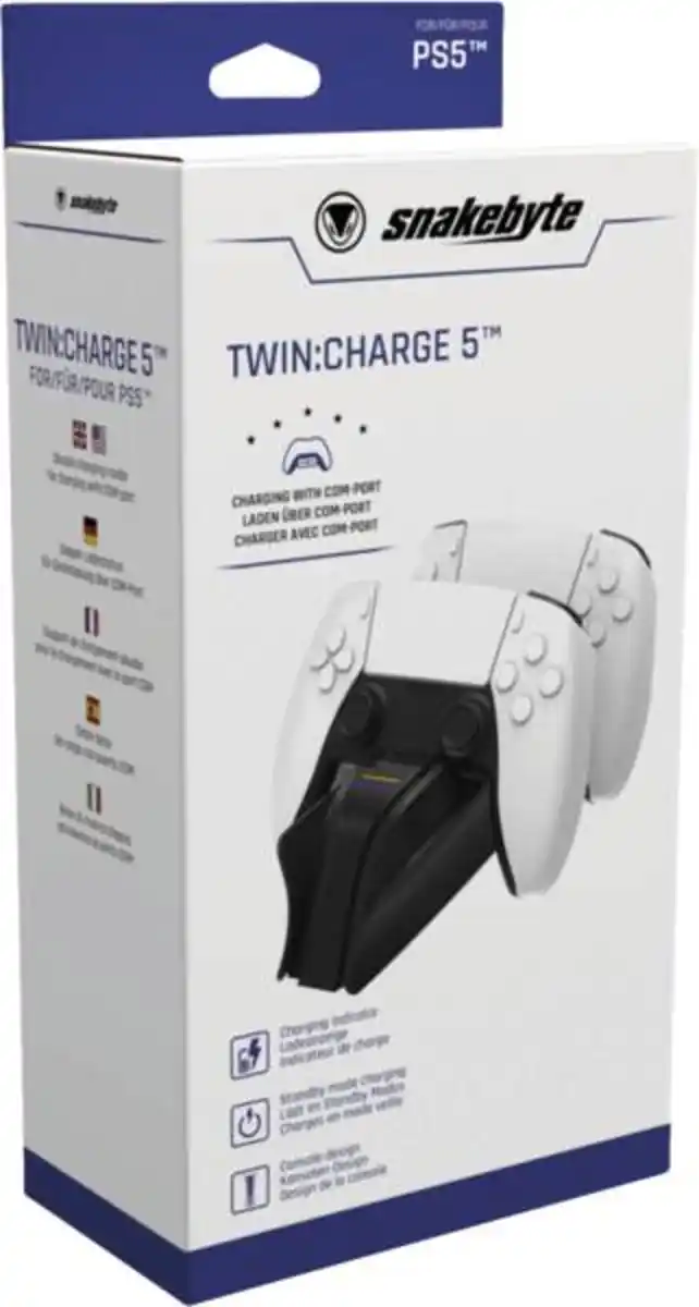 Bild 1 von Snakebyte SNAKEBYTE PS5 TWIN:CHARGE 5 (Black)