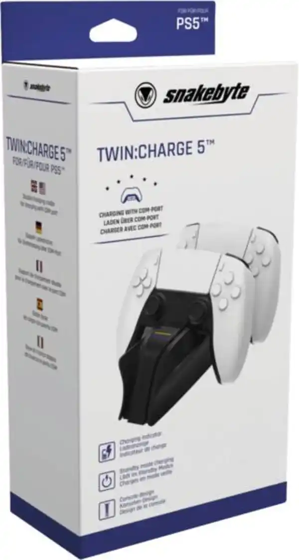 Bild 1 von Snakebyte SNAKEBYTE PS5 TWIN:CHARGE 5 (Black)