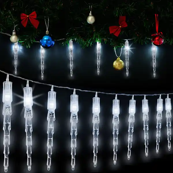 Bild 3 von Lichterkette Eiszapfen 80 LED 13m weiß