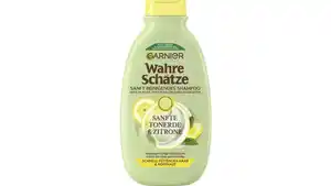 Garnier Wahre Schätze Shampoo Tonerde/Zitrone - Für ein natürliches und geschmeidiges Haargefühl ohne Silikone