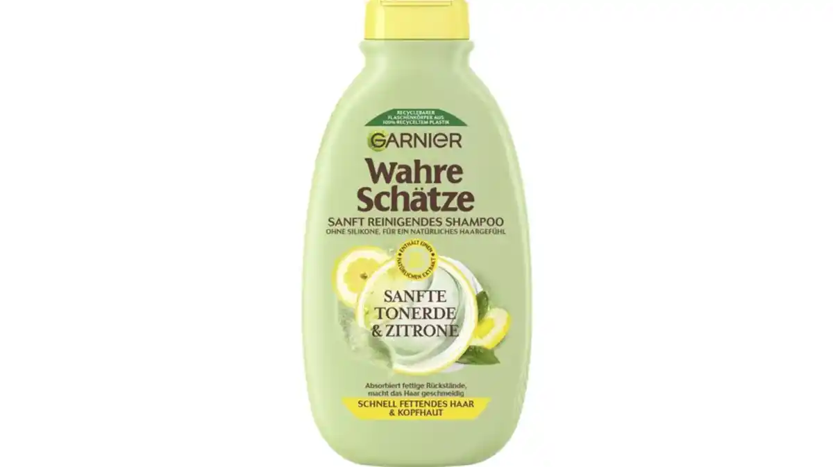 Bild 1 von Garnier Wahre Schätze Shampoo Tonerde/Zitrone - Für ein natürliches und geschmeidiges Haargefühl ohne Silikone