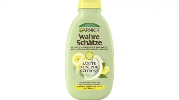 Bild 1 von Garnier Wahre Schätze Shampoo Tonerde/Zitrone - Für ein natürliches und geschmeidiges Haargefühl ohne Silikone