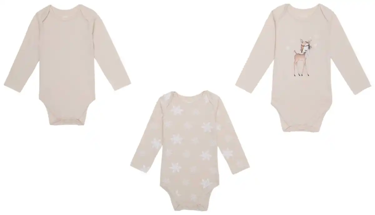 Bild 3 von BABYBEST Baby-Langarm-Bodys, 3-St.-Packg.