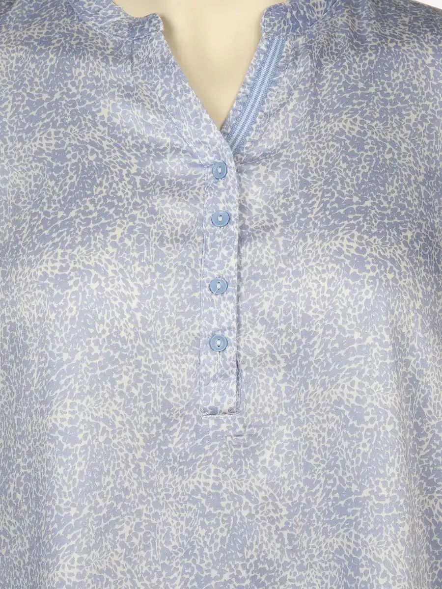 Bild 3 von Große Größen Bluse im Minimalprint Weiß