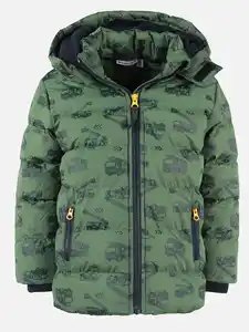 Kinder Jungen Jacke mit Alloverprint Grün