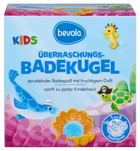 BEVOLA® KIDS Überraschungs-Badekugel, 150-g-Packg.