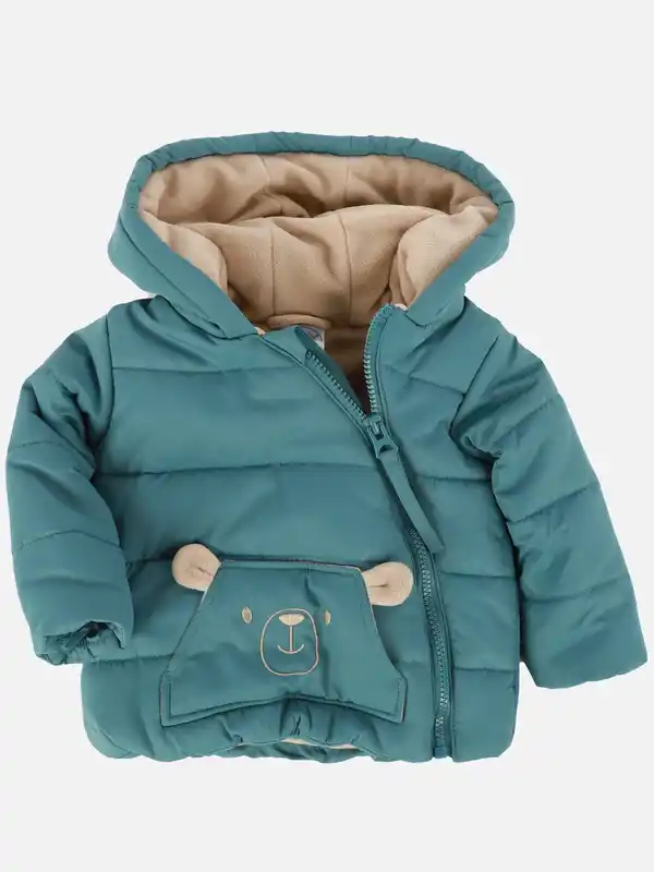 Bild 1 von Baby Wickeljacke mit Kapuze Türkis