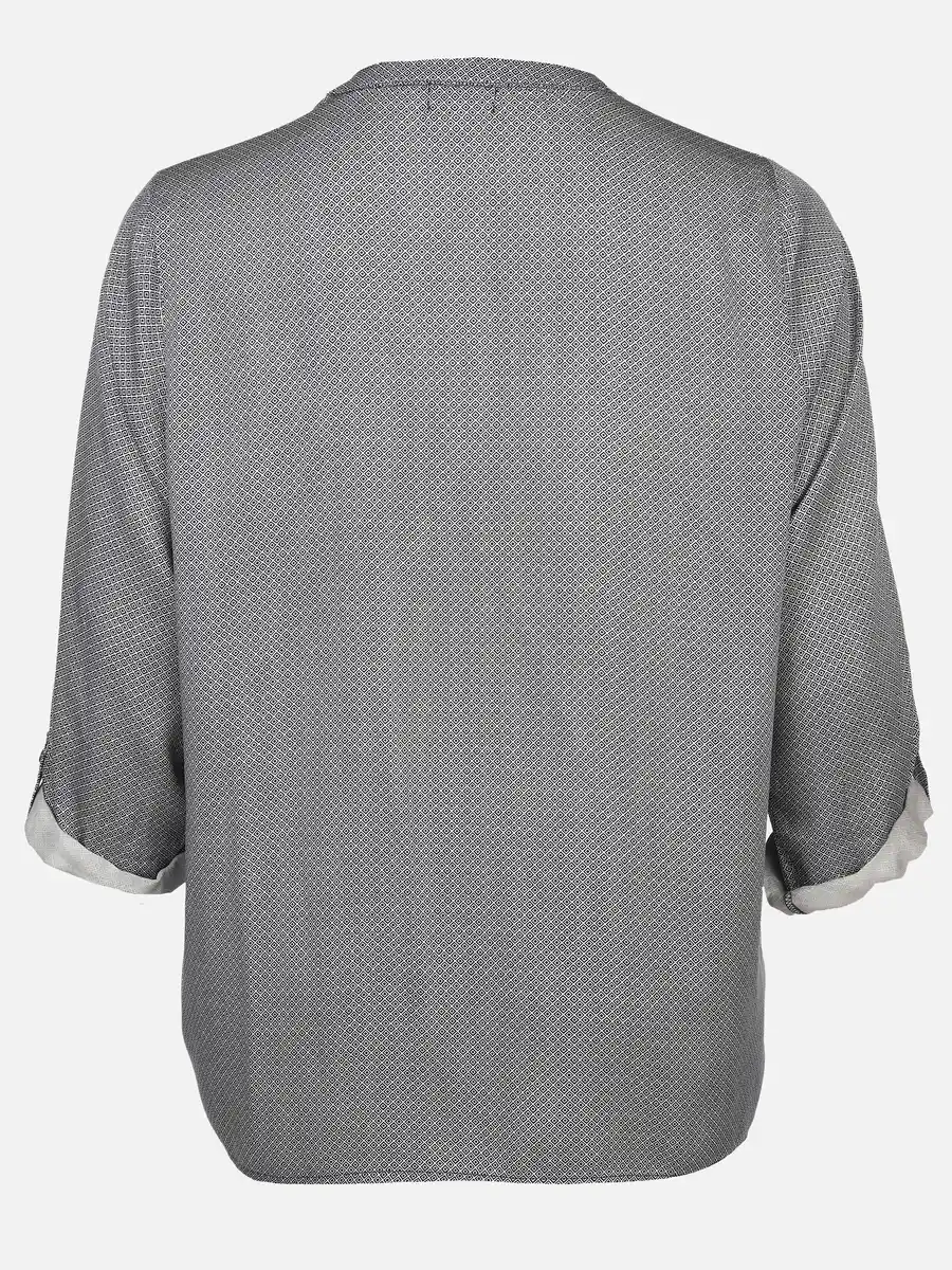 Bild 2 von Große Größen Bluse im Minimalprint Marine