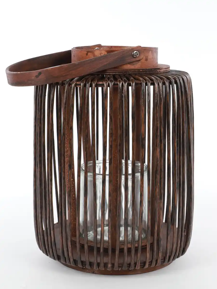 Bild 2 von Laterne, Naturmaterial, 22x29cm Braun