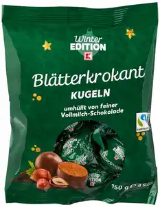 K-WINTER EDITION Blätterkrokant-Kugeln, 150-g-Packg.