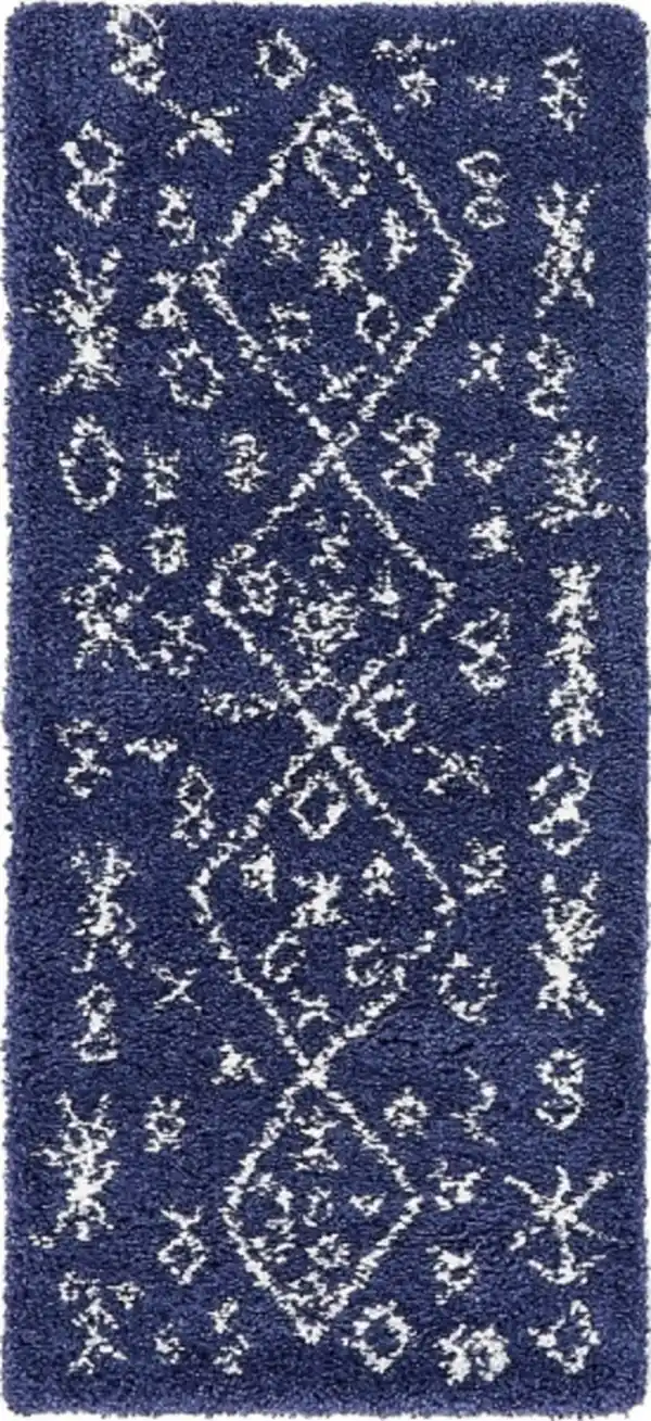 Bild 1 von Teppich "Temara Shag" Läufer Marineblau CA10312