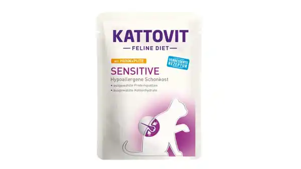 Bild 1 von Kattovit Katzennassfutter Sensitive Huhn + Pute