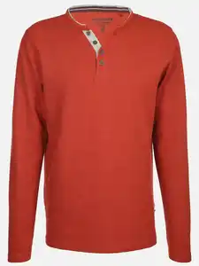 Herren Henleyshirt Orange