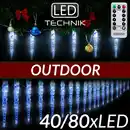 Bild 1 von Lichterkette Eiszapfen 80 LED inkl Fernbedienung 13m blau