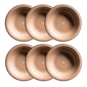 Teller tief 21,6 cm, 6-er Set, BEIGE