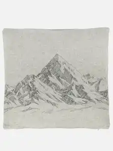 Dekokissen Berge mit Füllung, 45x45cm Grau