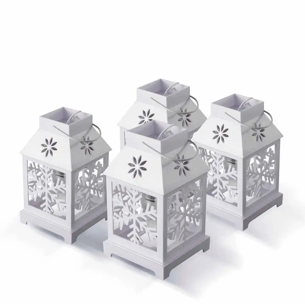 Bild 4 von X4-LIFE LED Laternen Lichterkette mit Schneeflocken Projektion