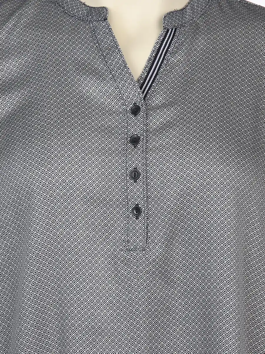 Bild 3 von Große Größen Bluse im Minimalprint Marine