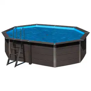 Gre Pool-Set 2024, Grau, Holzwerkstoff, 386x124x804 cm, Freizeit, Pools und Wasserspaß, Pools, Aufstellpools