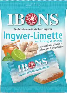 IBONS Ingwer-Limette Bonbons, 92 g