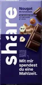 share Bio Schokoladentafel Edelbitter Nougat, 100 g