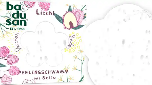 Bild 1 von Badusan Peelingschwamm Litchi, 100 g