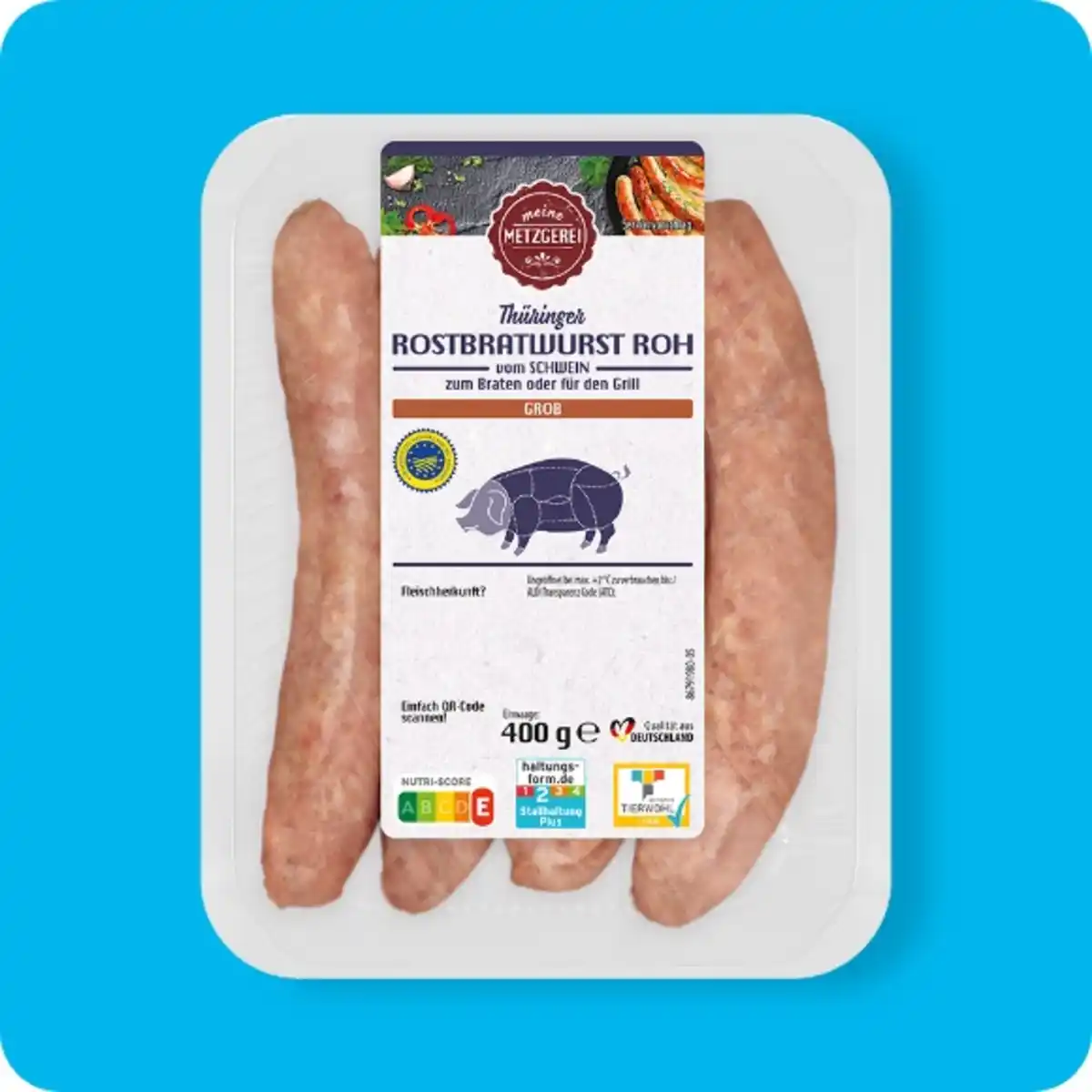 Bild 1 von MEINE METZGEREI Thüringer Rostbratwurst, Vom Schwein
