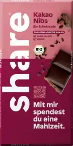 share Bio Schokoladentafel Kakao Nibs, 100 g